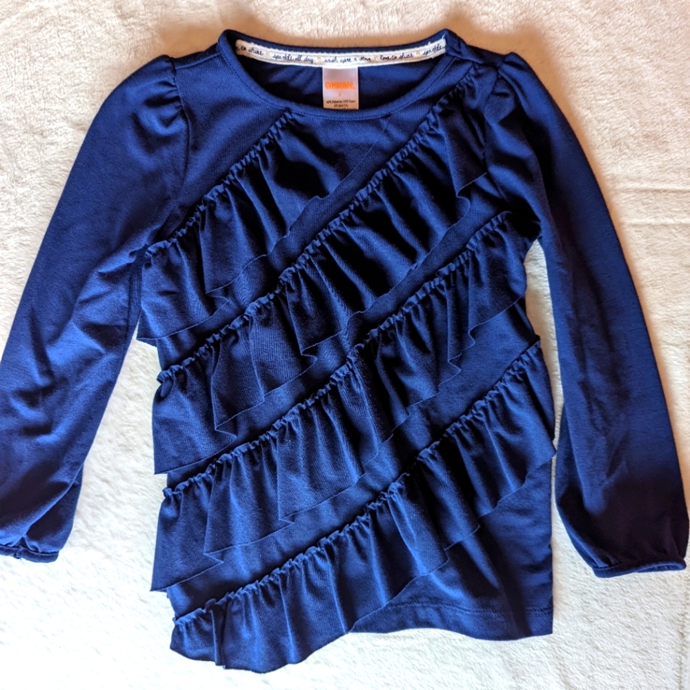 Gymboree long sleeve tee with ruffles